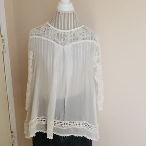 Bellanibra lace, silk blend, Ivory,  sz L